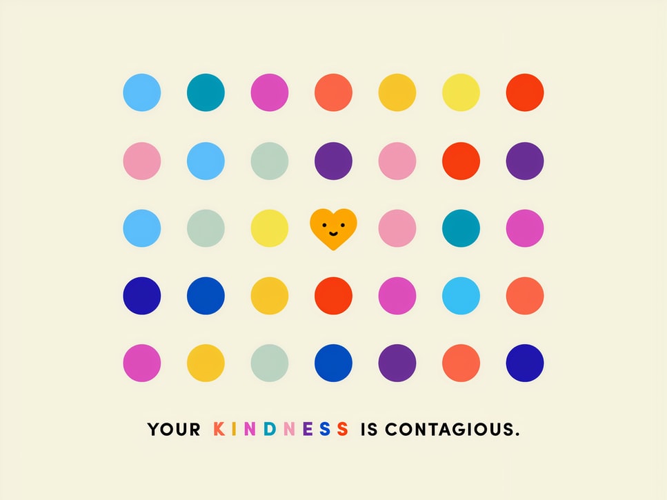 Focus on the positive, spread the love! your-kindness-is-contagious-multi-coloured-poster