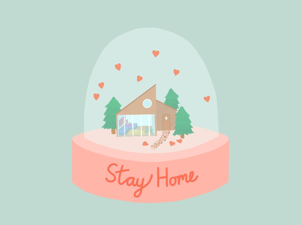 Staying home has created some positive outcomes for ECE. stay-home-snow-globe